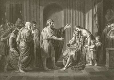 Vyhnání Cleombrota od Benjamin West