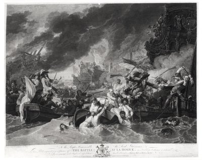 Bitva u Haagu, 29. května 1692, vyryl William Woollett (1735-85) 1781 (akvatinta) od Benjamin West