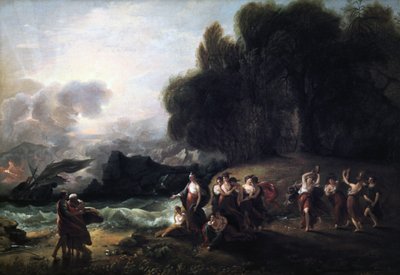 Calypsos Reception of Telemachus and Mentor, 1801. od Benjamin West