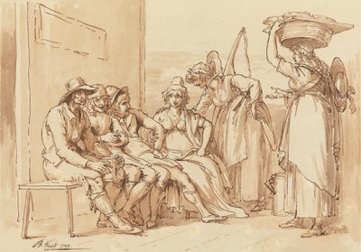 Postavy v ulicích Londýna od Benjamin West