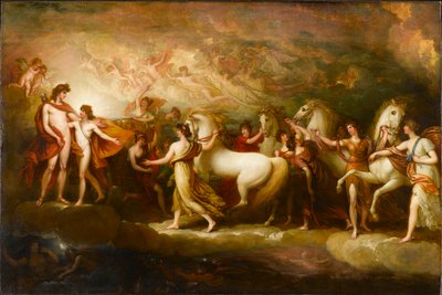 Phaeton požádal Apolla, aby řídil sluneční vůz, 1804. od Benjamin West