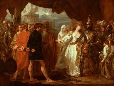 Královna Philippa se přimlouvá za životy měšťanů z Calais, 1788 od Benjamin West