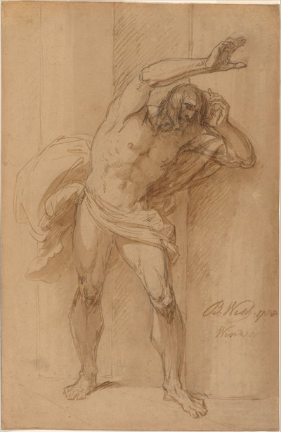 Studie pro Ukřižování od Benjamin West