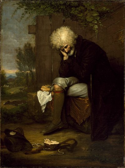 Poutník truchlící za svým mrtvým zadkem, kolem roku 1775 od Benjamin West