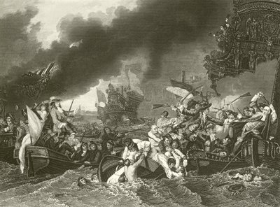 Bitva u La Hogue od Benjamin West