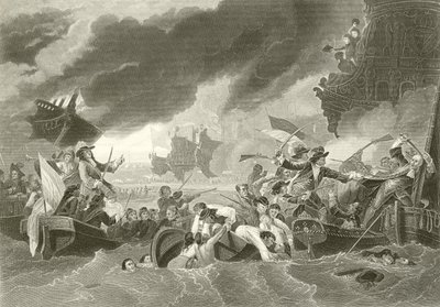 Bitva u La Hogue od Benjamin West