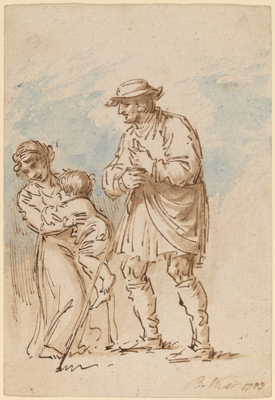 Vagabond Family [recto] od Benjamin West