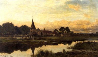 Amberley na řece Arun od Benjamin Williams Leader