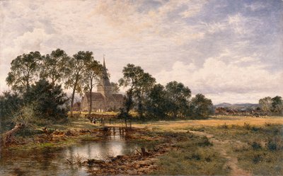 Shere Church, Surrey od Benjamin Williams Leader