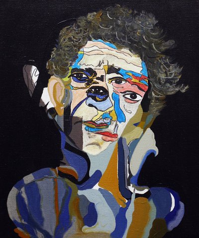 50 významných spisovatelů historie : Norman Mailer, 2015 (olej a akryl na plátně) od Benoit Erwann Boucherot