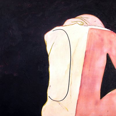Nu de dos, Goa, 2000 (olej a akryl na dřevě) od Benoit Erwann Boucherot