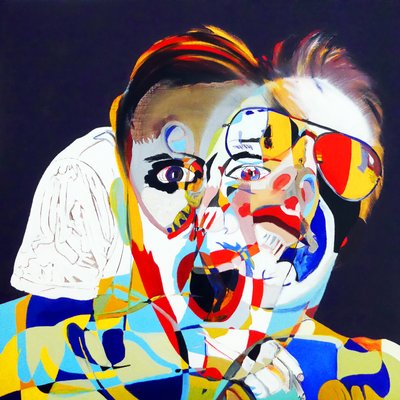 Surportrét: Olivier, Juan  moi, 2019 (olej na plátně) od Benoit Erwann Boucherot