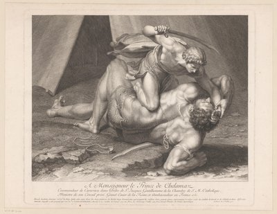 David onthoofdt Goliáš od Benoît Audran (I)