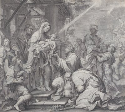 Klanění tří králů, 1714-24. od Benoît Farjat