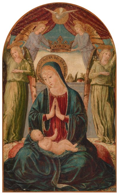 Madonna a dítě s anděly od Benozzo Gozzoli