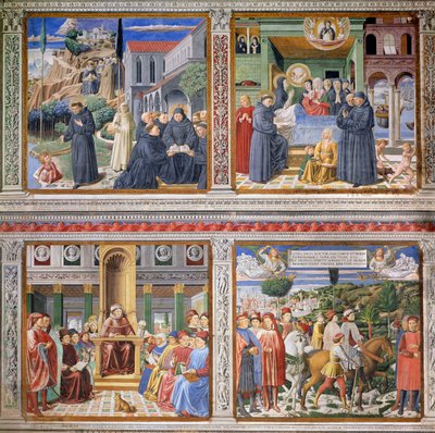 Epizody ze života svatého Augustina, 1463-65 (viz 192535, 192549, 192550, 192551, 192552) od Benozzo di Lese di Sandro Gozzoli