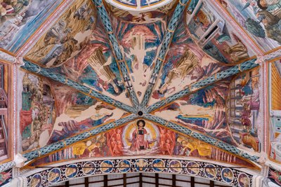 Život svatého Františka, v klenbě střední apsidy od Benozzo di Lese di Sandro Gozzoli