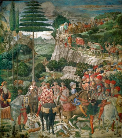Klanění mudrců (freska) od Benozzo di Lese di Sandro Gozzoli