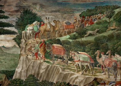 Klanění mudrců (freska) od Benozzo di Lese di Sandro Gozzoli