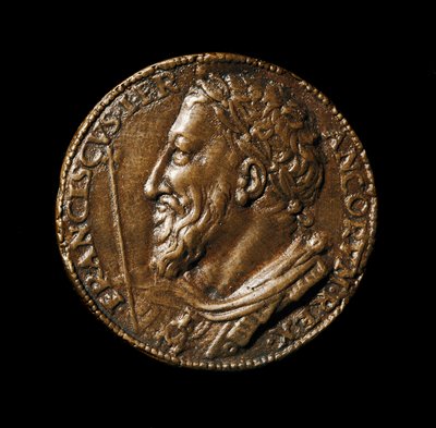 Bronzový medailon s podobiznou krále Františka I. (1494-1547) vyrobený Benvenuto Cellini (1500-1571) 1538 Průměr 38 cm Florencie, Museo Nazionale del Bargello od Benvenuto Cellini