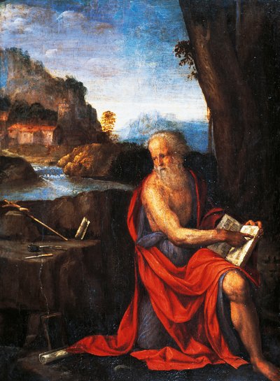 Svatý Jeroným, od Garofala (1481-1559). od Benvenuto Tisi da Garofalo