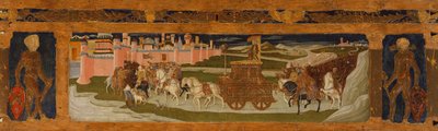 Predella-paneeli: Triumph of David (maalaus puulle) od Benvenuto di Giovanni