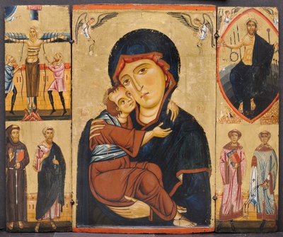 Panna a dítě se svatými od Berlinghiero