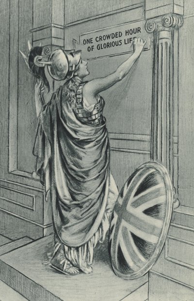 The Call of Britannia – One Crowded Hour of Glorious Life (litho) od Bernard (after) Partridge