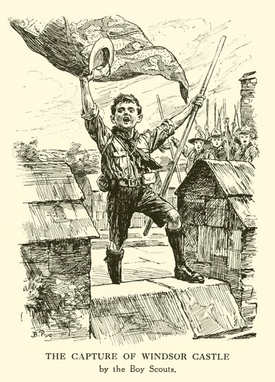 The Capture of Windsor Castle (rytina) od Bernard (after) Partridge
