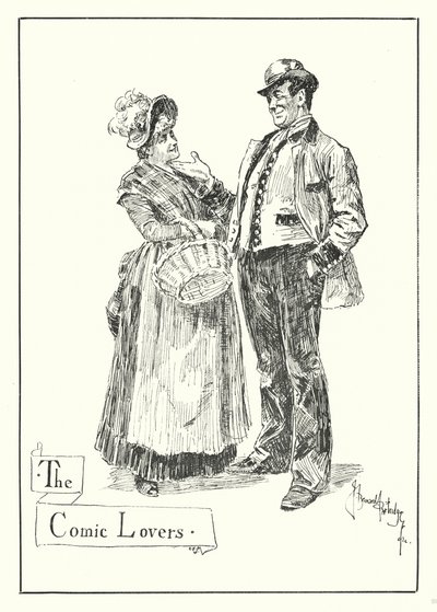 The Comic Lovers (rytina) od Bernard (after) Partridge