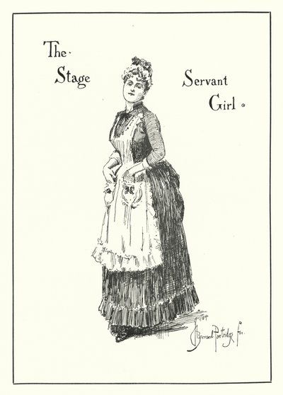 The Stage Servant Girl (rytina) od Bernard (after) Partridge