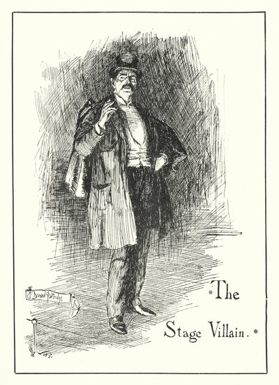 The Stage Villain (rytina) od Bernard (after) Partridge