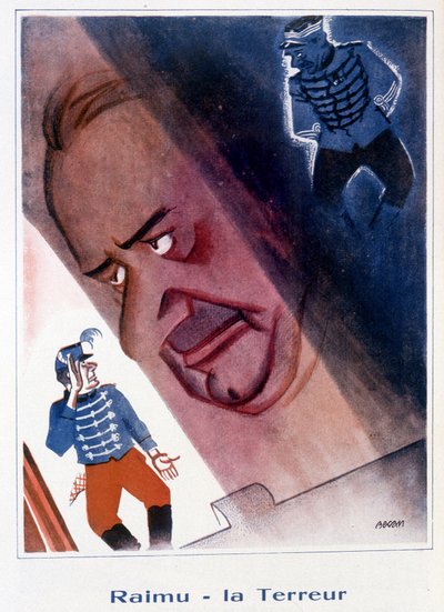 Raimu: The Terror – ilustrace Bernarda Becana (Bernhard Kahn) (1890-1943) ve „“Fantasio“““ z 15.11.1932 od Bernard Becan