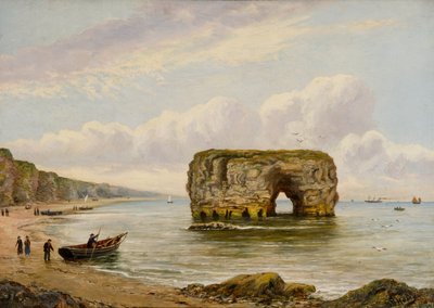 Marsden Rock, asi 1880-1900 (olej na plátně) od Bernard Benedict Hemy