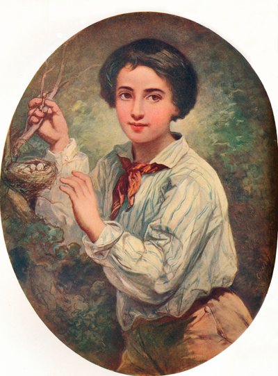 „Chlapec s ptačím hnízdem“, 1852 od Bernard Charles Chiapory