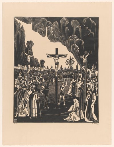 Ukřižování Krista od Bernard Essers (signed by artist)