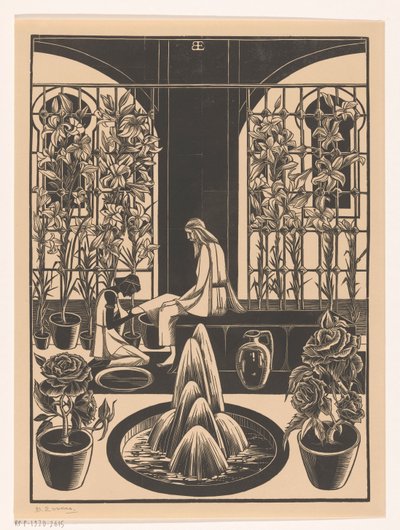 Mytí nohou od Bernard Essers (signed by artist)