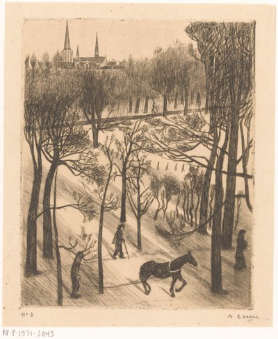Vondelpark v zimě od Bernard Essers (signed by artist)