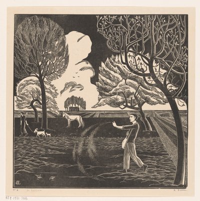 sející muž od Bernard Essers (signed by artist)