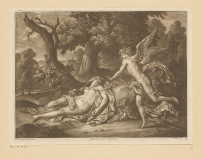 Cupido en Psyche Cupid and Psyches (název na objektu) od Bernard Lens (II)