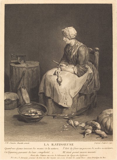 hrábě od Bernard Lépicié after Jean Siméon Chardin