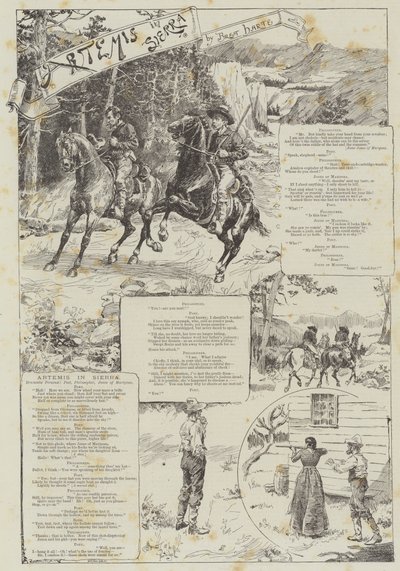 Artemis v Sieře, Bret Harte od Bernard Partridge