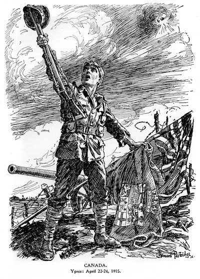 Kanada, Ypres, 23.–24. dubna 1915, 1920 od Bernard Partridge