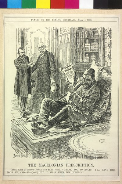 Císař rakouský a Nikolaus II karikatura Františka Josefa I. od Bernard Partridge