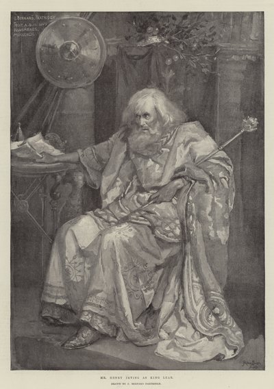 Pan Henry Irving jako král Lear od Bernard Partridge