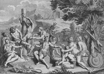 Zajatec obětovaný Antis, 1723. od Bernard Picart