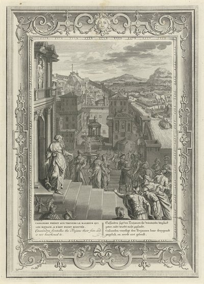 Cassandra předpovídá pád Tróje, 1731 od Bernard Picart