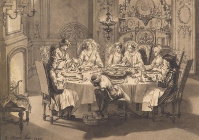 Jídlo během židovského Pesachu u portugalských Židů od Bernard Picart