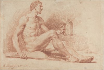 Mužský akt s lampou (Diogenes) od Bernard Picart