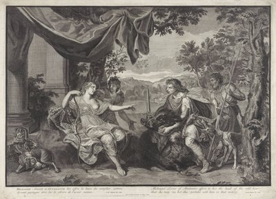 Meleager dává hlavu kaledonského kance Atalantě Historie Meleager (název série) od Bernard Picart